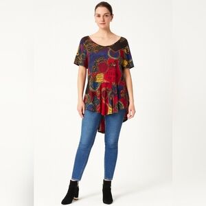 Rouge‎ Multicolor Baroque Print Blouse Size 4x